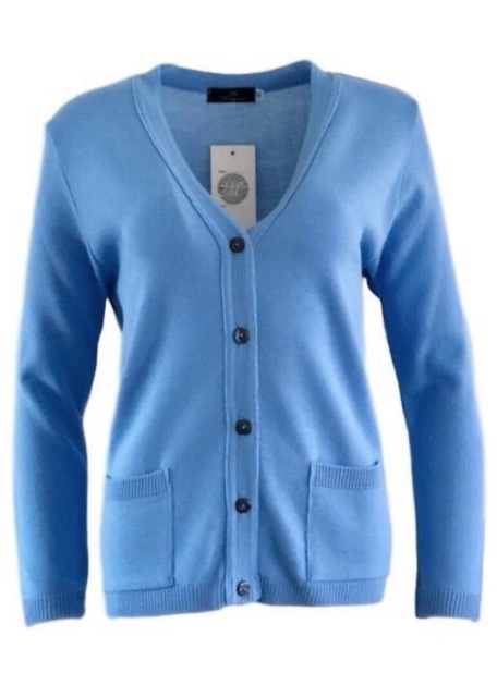 Monique Sky Blue Pocket Cardigan